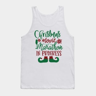 Christmas Movie Marathon In Progress Tank Top